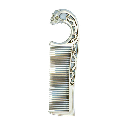 Mustache Comb on Stainless Steel Metal Chain Necklace – Dual-Sided Comb for Men, Fine & Wide Teeth for Precise Moustache Styling – Durable, Compact, Travel-Friendly Grooming Tool for Facial Hair Care Avelisse