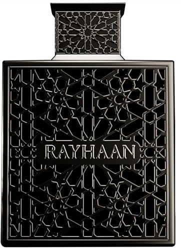 Rayhaan Obsidian Eau de Parfum for Men - Woody, Spicy, Amber Long-Lasting Fragrance, 3.4 oz / 100 ml Avelisse