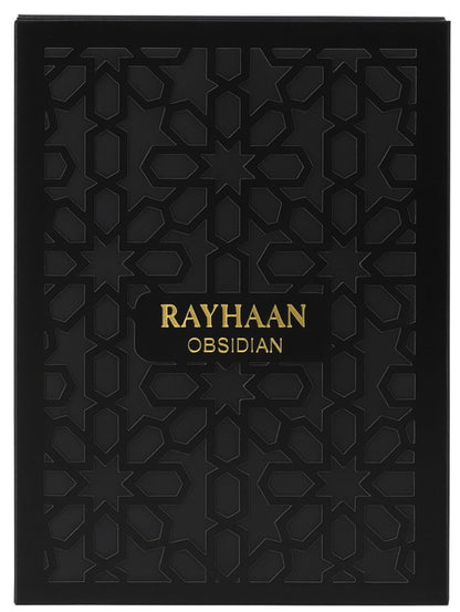 Rayhaan Obsidian Eau de Parfum for Men - Woody, Spicy, Amber Long-Lasting Fragrance, 3.4 oz / 100 ml Avelisse
