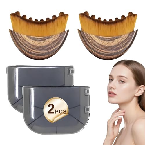 Lymphatic Contour Face Brush Set - 2 PCS Ergonomically Designed Facial Massage Tools for Skin Tightening & Fatigue Relief Avelisse