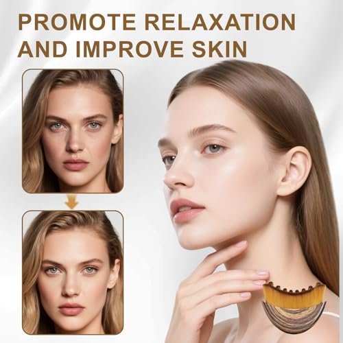 Lymphatic Contour Face Brush Set - 2 PCS Ergonomically Designed Facial Massage Tools for Skin Tightening & Fatigue Relief Avelisse