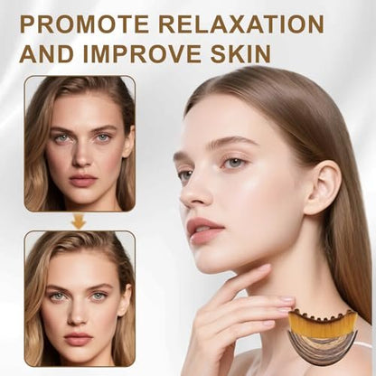 Lymphatic Contour Face Brush Set - 2 PCS Ergonomically Designed Facial Massage Tools for Skin Tightening & Fatigue Relief Avelisse