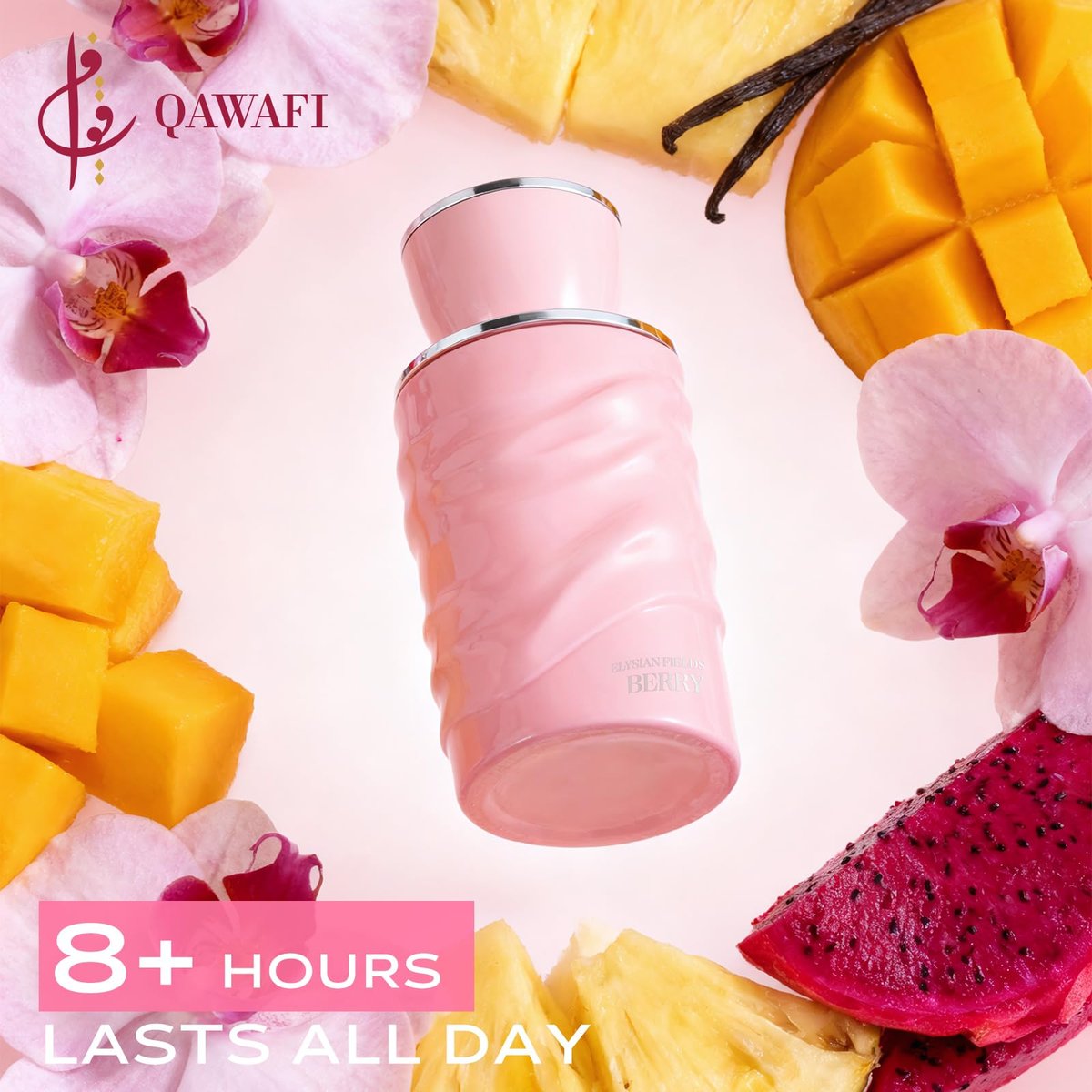 QAWAFI Elysian Fields - Berry Eau de Parfum for Women, Long-Lasting Gourmand Fragrance with Vanilla, Fruity & Floral Notes - 100ml | 3.4 fl. oz - görsel 7