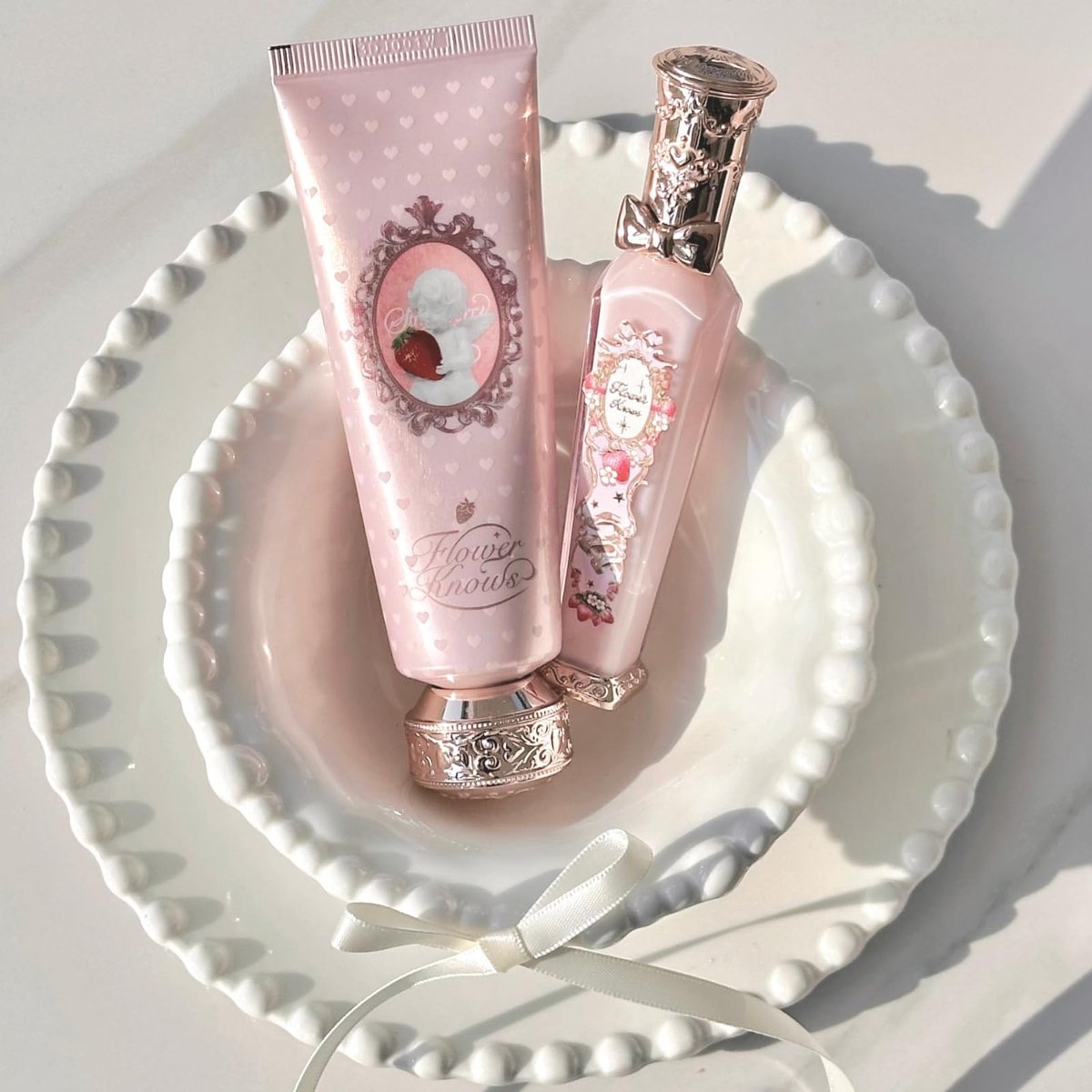 Flower Knows Strawberry Cupid Collection Scented Hand Cream - Moisturizing & Nourishing Butter Hand Lotion with Sweet Fragrance, Natural Ingredients, Travel Size 1.76 oz (Strawberry Milk Shake) Avelisse