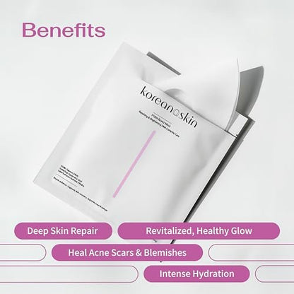 Koreana Skin K-Beauty PDRN DNA Complex Hydrogel Sheet Mask – Korean Regenerative Salmon DNA & Multi-Weight Hyaluronic Acid for Anti-Aging, Firming, Brightening, Deep Hydration – Box of 4 Avelisse