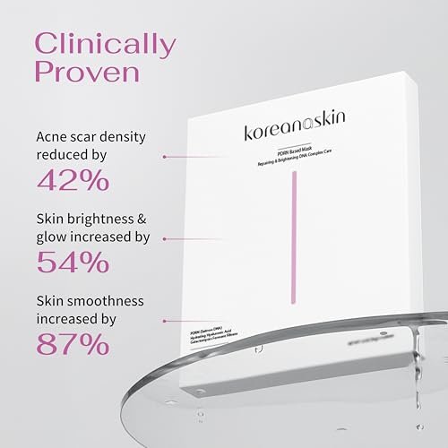 Koreana Skin K-Beauty PDRN DNA Complex Hydrogel Sheet Mask – Korean Regenerative Salmon DNA & Multi-Weight Hyaluronic Acid for Anti-Aging, Firming, Brightening, Deep Hydration – Box of 4 Avelisse