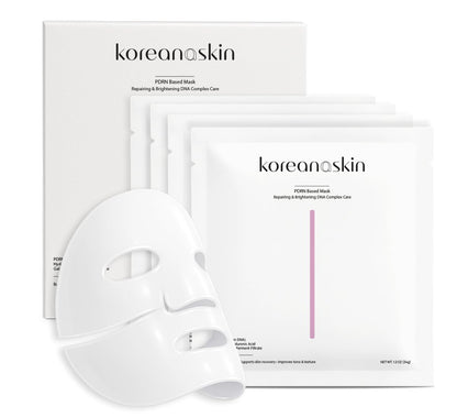 Koreana Skin K-Beauty PDRN DNA Complex Hydrogel Sheet Mask – Korean Regenerative Salmon DNA & Multi-Weight Hyaluronic Acid for Anti-Aging, Firming, Brightening, Deep Hydration – Box of 4 Avelisse