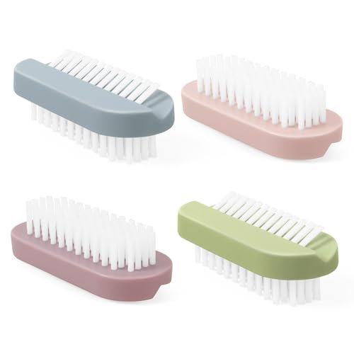 Larbois 4-Pack Two-Sided Nail Brush for Deep Cleaning Fingernails and Toes, Heavy Duty Hand Nail Scrubber for Men and Women - görsel 1