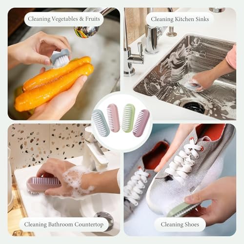 Larbois 4-Pack Two-Sided Nail Brush for Deep Cleaning Fingernails and Toes, Heavy Duty Hand Nail Scrubber for Men and Women - görsel 9