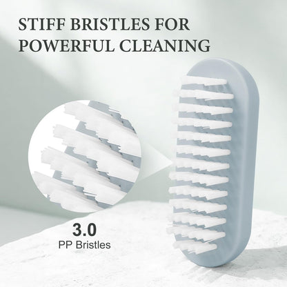 Larbois 4-Pack Two-Sided Nail Brush for Deep Cleaning Fingernails and Toes, Heavy Duty Hand Nail Scrubber for Men and Women