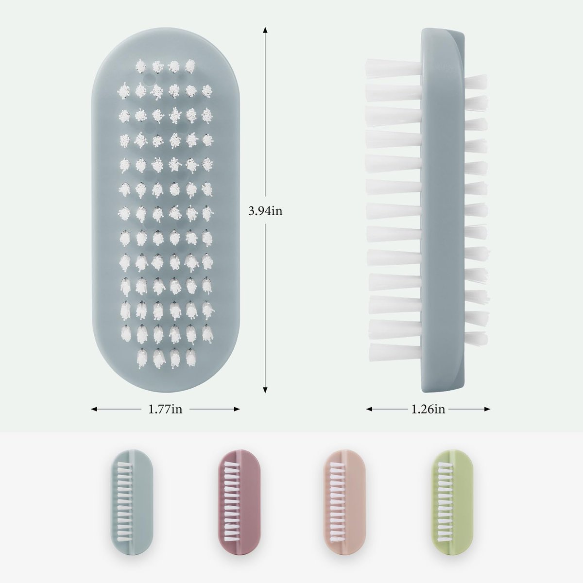 Larbois 4-Pack Two-Sided Nail Brush for Deep Cleaning Fingernails and Toes, Heavy Duty Hand Nail Scrubber for Men and Women - görsel 14