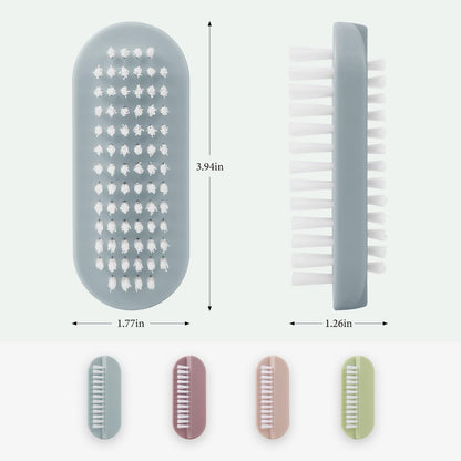 Larbois 4-Pack Two-Sided Nail Brush for Deep Cleaning Fingernails and Toes, Heavy Duty Hand Nail Scrubber for Men and Women