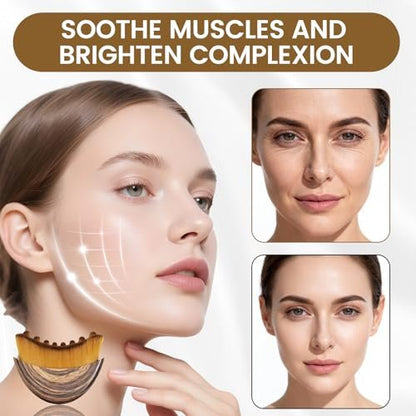 Lymphatic Drainage Massager Face Brush 2 Pack - Sculpt Jawline, Reduce Puffiness, Improve Skin Glow & Absorption