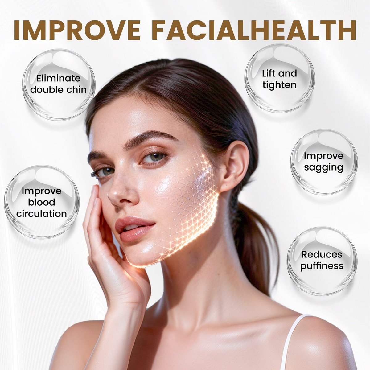 Lymphatic Drainage Massager Face Brush 2 Pack - Sculpt Jawline, Reduce Puffiness, Improve Skin Glow & Absorption - görsel 8