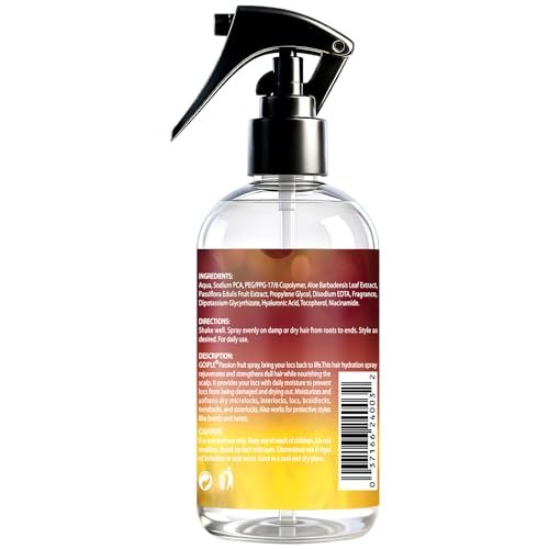 Goiple Loc Moisturizing Spray for Dull, Dry Locs - Daily Passion Fruit Hair and Scalp Moisturizer for Dreadlocks, Locs, Microlocks, Braids - Lightweight Refreshing Moisturizer Loc Spray for Anti-Frizz (10 Fl Oz) - görsel 14