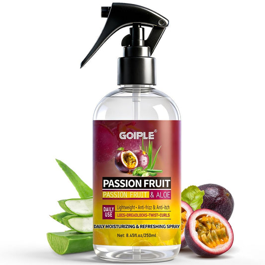 Goiple Loc Moisturizing Spray for Dull, Dry Locs - Daily Passion Fruit Hair and Scalp Moisturizer for Dreadlocks, Microlocks, Braids - Refreshing Anti-Frizz Spray (8.45 fl oz)