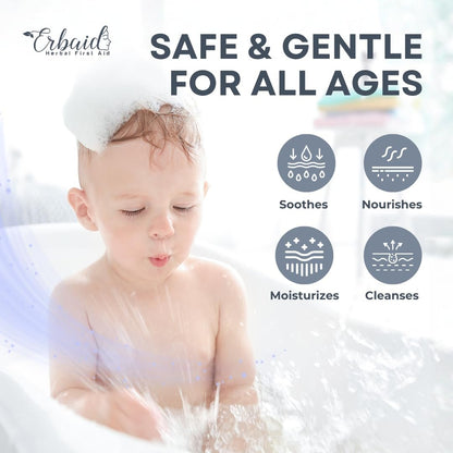 Natural Unscented Goat Milk Baby Soap Bar for Sensitive Skin – Gentle Wash & Bath Soap for Eczema, Dry, Itchy Skin Relief – Soothing Oatmeal & Honey – Made in USA