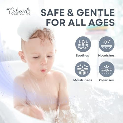 Natural Unscented Goat Milk Baby Soap Bar for Sensitive Skin – Gentle Wash & Bath Soap for Eczema, Dry, Itchy Skin Relief – Soothing Oatmeal & Honey – Made in USA