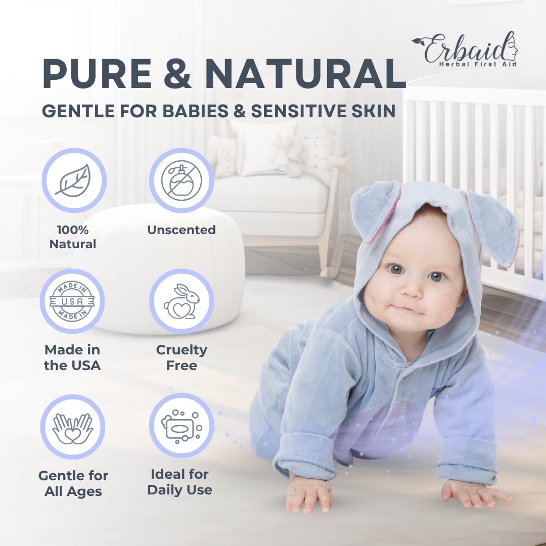 Natural Unscented Goat Milk Baby Soap Bar for Sensitive Skin – Gentle Wash & Bath Soap for Eczema, Dry, Itchy Skin Relief – Soothing Oatmeal & Honey – Made in USA - görsel 11
