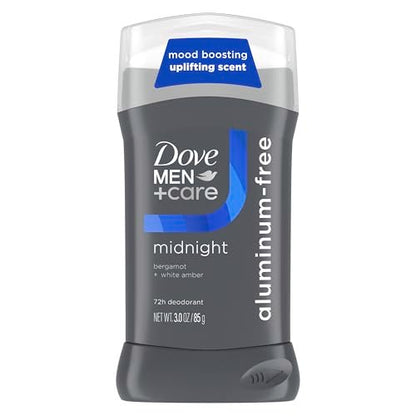 DOVE MEN + CARE Aluminum-Free Deodorant Stick for Men, Bergamot & White Amber Mood Boosting Scent, 72h Odor Protection, 3 oz