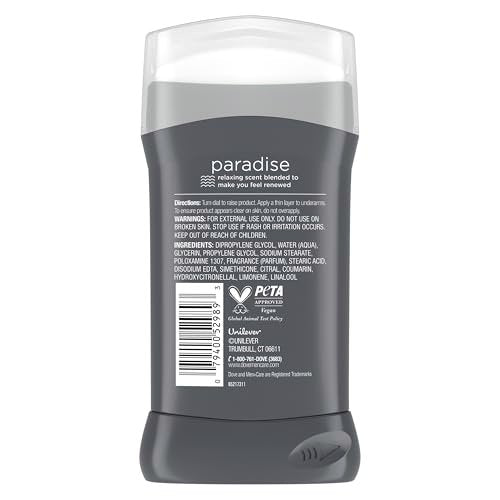 DOVE MEN + CARE Aluminum-Free Deodorant Stick, Paradise Mood Boosting Scent, 72h Odor Protection, 3 oz - görsel 4