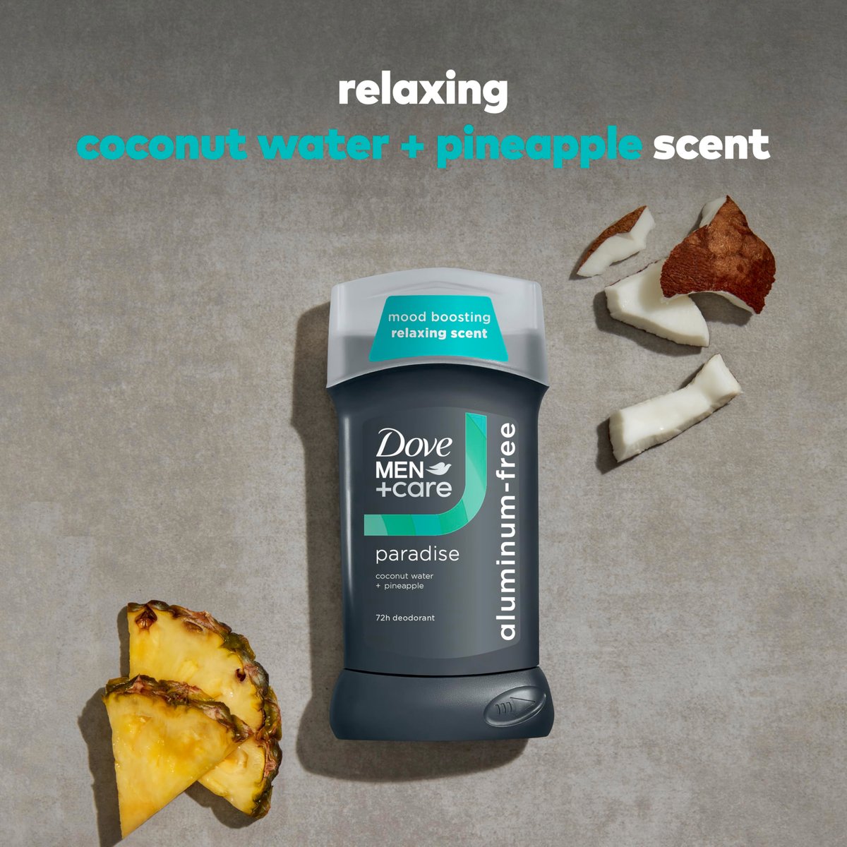 DOVE MEN + CARE Aluminum-Free Deodorant Stick, Paradise Mood Boosting Scent, 72h Odor Protection, 3 oz - görsel 5