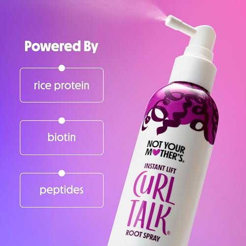 Not Your Mother's Curl Talk Instant Lift Root Hair Spray and Strengthening Volume Foam (2-Pack) - Biotin, Peptides & Rice Protein for Curly Hair Avelisse