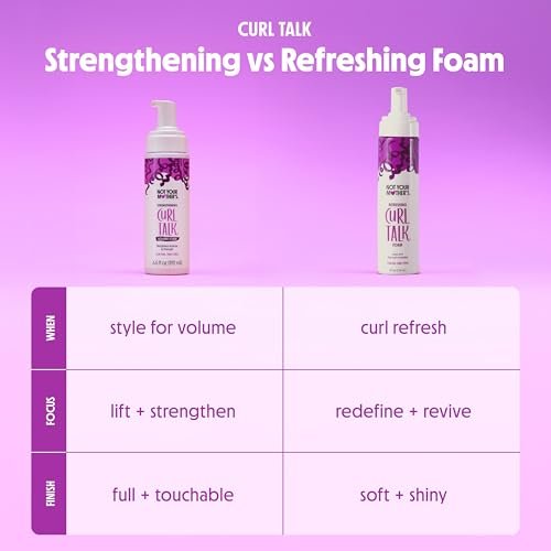 Not Your Mother's Curl Talk Instant Lift Root Hair Spray and Strengthening Volume Foam (2-Pack) - Biotin, Peptides & Rice Protein for Curly Hair Avelisse