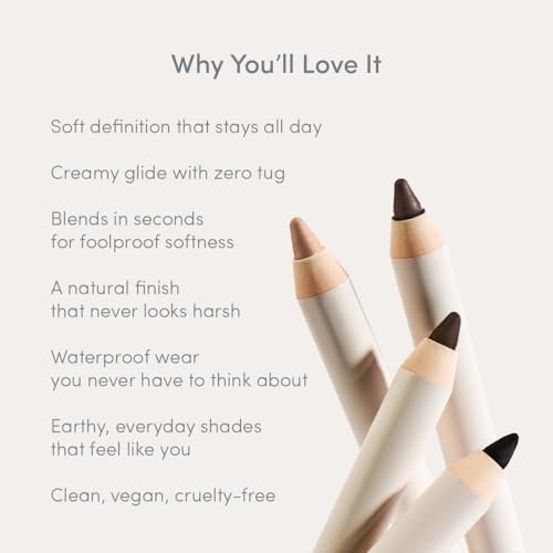 Ravie Beauty Soft Definition Longwear Eyeliner Pencil - Umber (Earthy Brown) - Waterproof, Smudge Resistant, Vegan & Cruelty Free Avelisse
