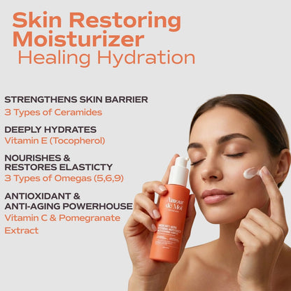 ADM Omega Multi-Ceramide Face Moisturizer – Lightweight Hydrating Barrier Repair Cream with Omegas 5-6-9, Pomegranate & Vitamin E for Sensitive Skin, 1.7 oz Avelisse