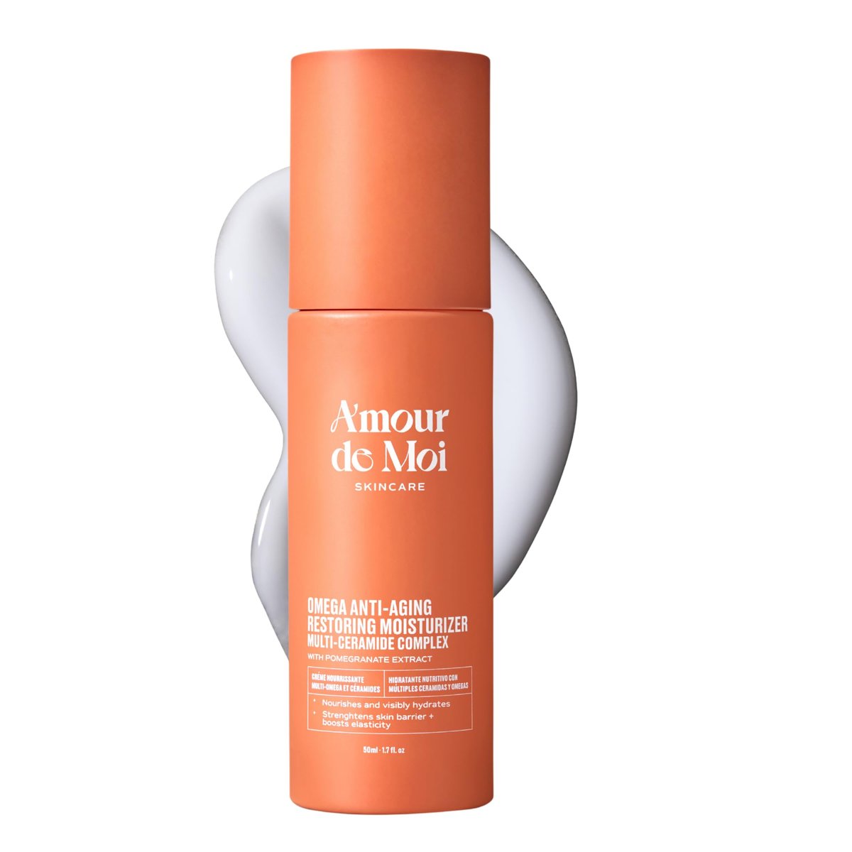 ADM Omega Multi-Ceramide Face Moisturizer – Lightweight Hydrating Barrier Repair Cream with Omegas 5-6-9, Pomegranate & Vitamin E for Sensitive Skin, 1.7 oz Avelisse
