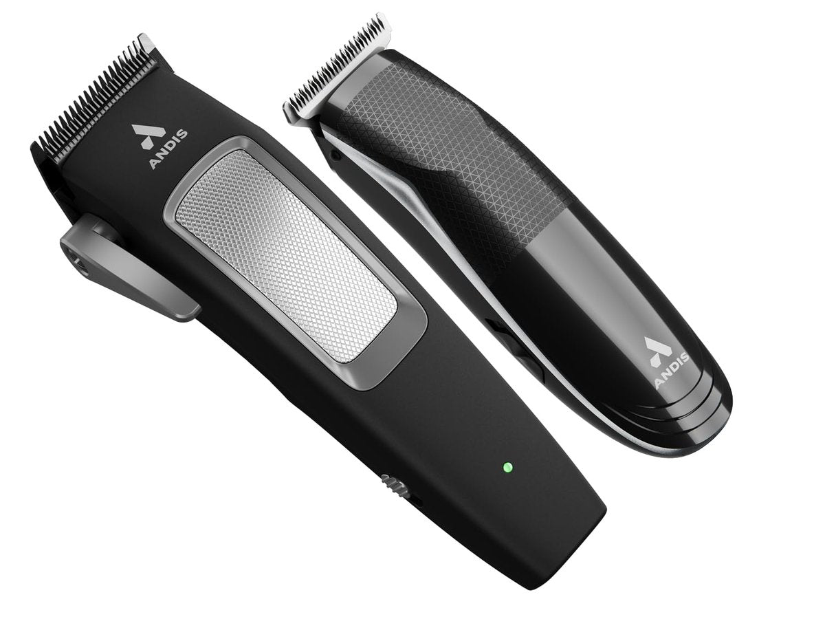 Andis inCRED Cordless Hair Clipper & T-Blade Trimmer Combo Set - 23-Piece Professional Hair Cutting Kit Avelisse