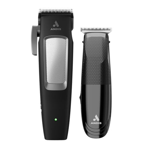 Andis inCRED Cordless Hair Clipper & T-Blade Trimmer Combo Set - 23-Piece Professional Hair Cutting Kit Avelisse