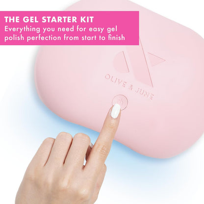 Olive & June Gel Starter Kit – At-Home Gel Manicure Set with LED Lamp, Base & Top Coats, Nail Tools, Vegan & Cruelty-Free Avelisse