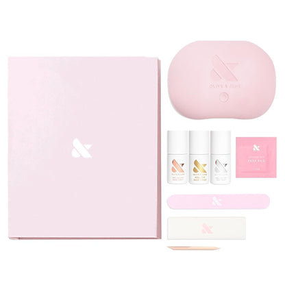Olive & June Gel Starter Kit – At-Home Gel Manicure Set with LED Lamp, Base & Top Coats, Nail Tools, Vegan & Cruelty-Free Avelisse