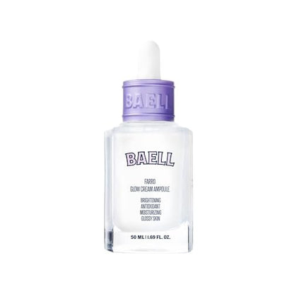 BAELL Farro Enzyme Glow Cream Ampoule - Anti-Aging Face Moisturizer with Niacinamide & Glutathione, 50ml