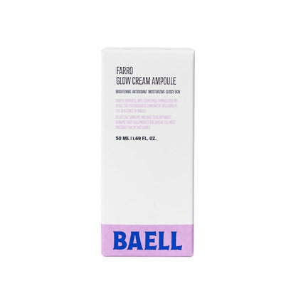 BAELL Farro Enzyme Glow Cream Ampoule - Anti-Aging Face Moisturizer with Niacinamide & Glutathione, 50ml