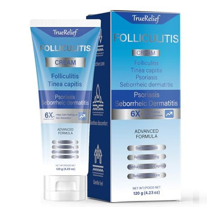 OUHENGTEK Folliculitis Cream - Soothes & Helps Clear Bumps on Scalp, Face, Body & Butt - for Ingrown Hairs, Razor Bumps & Acne - 120g