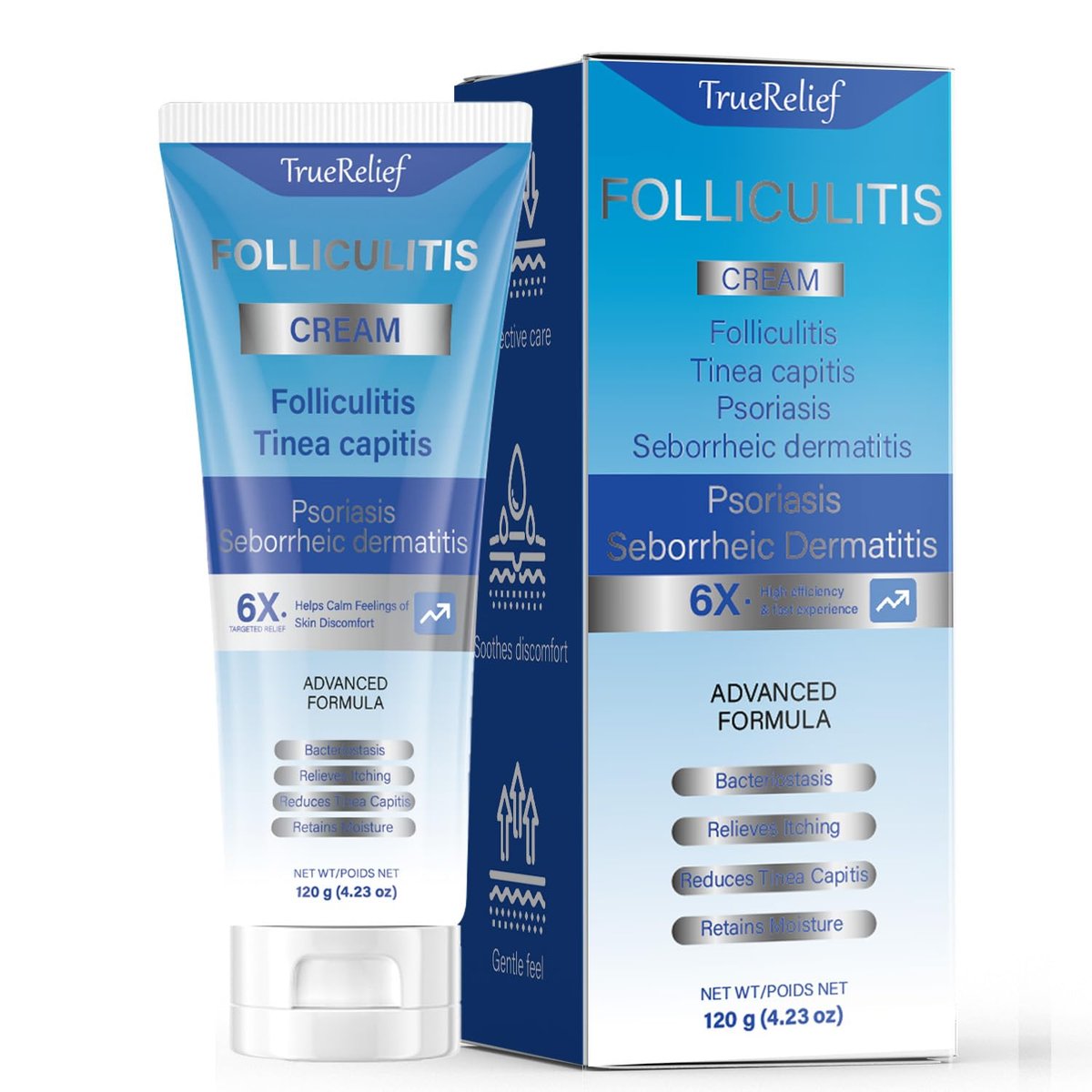 OUHENGTEK Folliculitis Cream - Soothes & Helps Clear Bumps on Scalp, Face, Body & Butt - for Ingrown Hairs, Razor Bumps & Acne - 120g - görsel 1