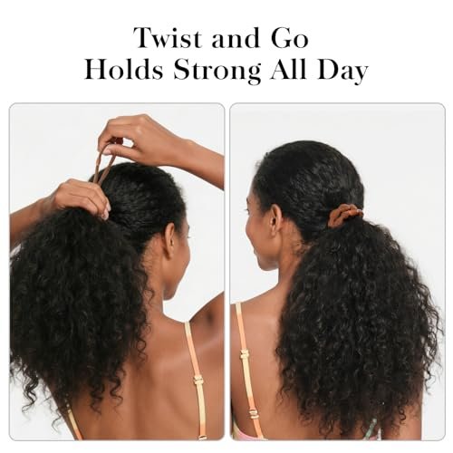 CZZXI 30Ct Hair Ties & Ponytail Holders for Thick Hair, 8mm Wide Gentle Elastics, 3X Stronger with All-Day Comfort, Hair Accessories for Women & Men Avelisse