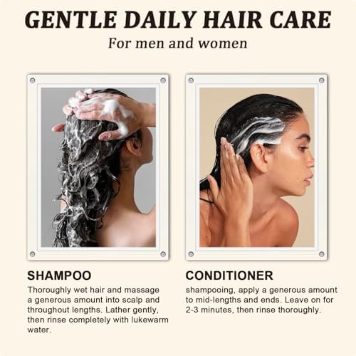 Batana Oil Shampoo & Conditioner Set for Hair Growth & Thickening - with Biotin, Keratin, Tea Tree & Rosemary - Strengthens & Volumizes Thin Hair - Daily Hair Care for Men & Women Avelisse