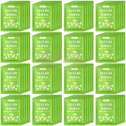 80 Pcs Eyelid Wipes with Tea Tree Oil, Individually Wrapped Eye Lid Cleansing Wipes for Sensitive Eyes, Alcohol-Free Daily Eyelid Cleanser & Gentle Eye Care