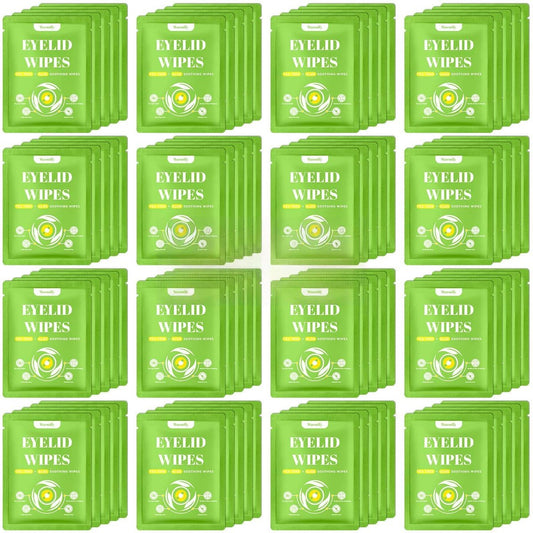 80 Pcs Eyelid Wipes with Tea Tree Oil, Individually Wrapped Eye Lid Cleansing Wipes for Sensitive Eyes, Alcohol-Free Daily Eyelid Cleanser & Gentle Eye Care