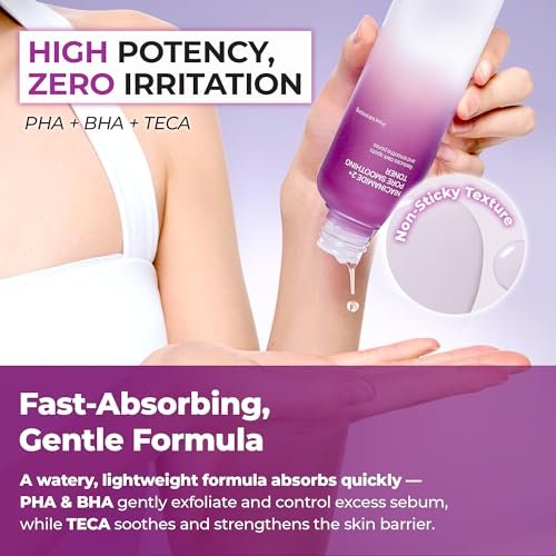 JUMISO Niacinamide 2% + PHA/BHA Pore Smoothing Toner - 205ml/6.93 fl oz - Unscented Korean Glass Skin Prep with TXA & Glutathione Avelisse