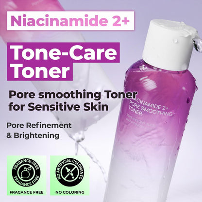 JUMISO Niacinamide 2% + PHA/BHA Pore Smoothing Toner - 205ml/6.93 fl oz - Unscented Korean Glass Skin Prep with TXA & Glutathione Avelisse