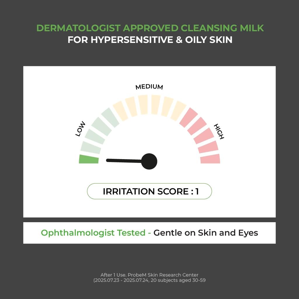 JUMISO D-Panthenol Barrier Soothing Cleansing Milk – 300ml Gentle First Cleanser with 5-Ceramide for Sensitive Skin Avelisse