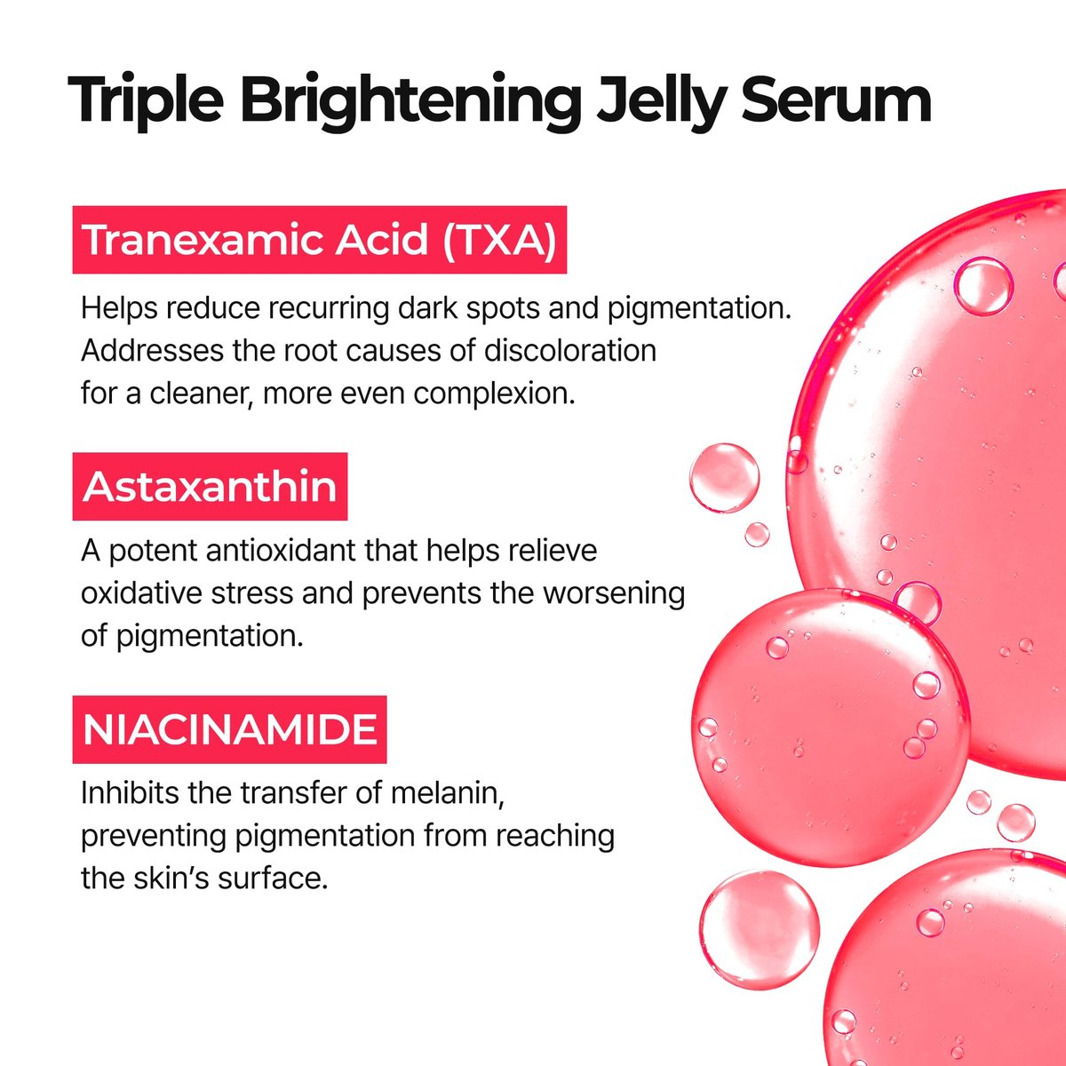 Dr.Melaxin TX Astaxanthin Triple Jelly Serum – TXA, Astaxanthin & Niacinamide for Even Skin Tone, Radiance & Hydration Avelisse