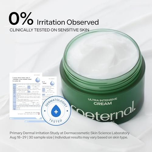coeternal Ultra Intensive Cream – Hydrating Korean Face Moisturizer with Niacinamide, Arginine & Algae11 Extracts, Non-Greasy Barrier Cream for Dry, Oily or Sensitive Skin, 50ml / 1.69 fl.oz. Avelisse