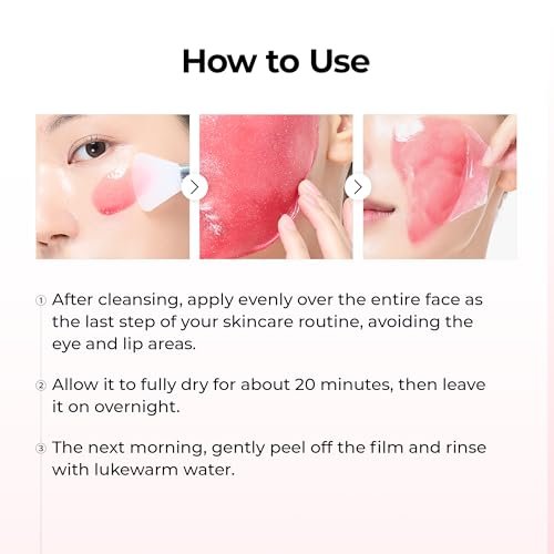 Dr.Melaxin TX Astaxanthin Overnight Wrapping Peel-Off Mask – Skin Tone Improving, Hydrating & Firming Face Mask for Glow & Texture Refinement, 3.58 oz - görsel 10