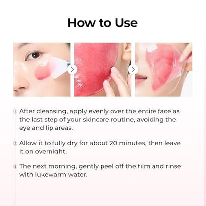 Dr.Melaxin TX Astaxanthin Overnight Wrapping Peel-Off Mask – Skin Tone Improving, Hydrating & Firming Face Mask for Glow & Texture Refinement, 3.58 oz